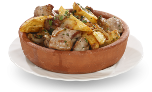 Оджахури (свинина жареная с картошкой на кеци) 